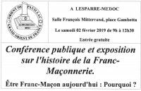 Conférence publique et exposition sur l'histoire de la Franc Maçonnerie