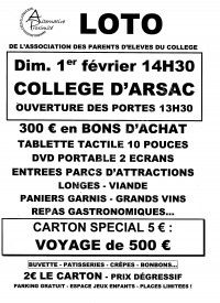 Loto du collège d'Arsac