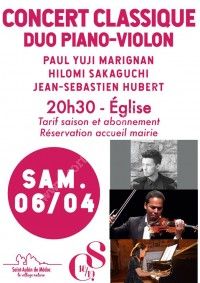 Concert Classique duo Piano-Violon