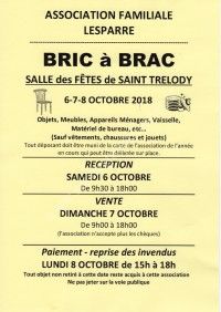 Bric à Brac de l'association familiale de Lesparre