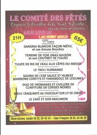 REVEILLON DE LA SAINT SYLVESTRE