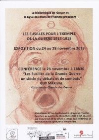 Conférence : Les Fusillés de la Grande Guerre un siècle de débats et de combats