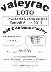 Loto du comité des fêtes de Valeyrac