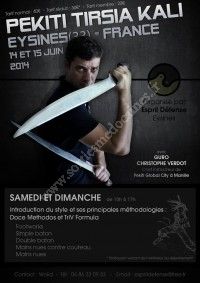 Stage Arts Martiaux Philippins (Pekiti Tirsia Kali)