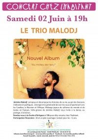 Concert chez l'habitant avec le trio Malodj