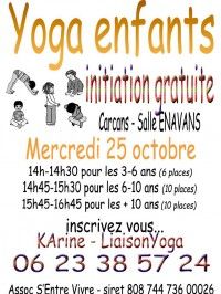 Initiation  Gratuite Yoga Enfants