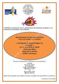 Réunion de Sensibilisation Arnaques et démarchages au domicile