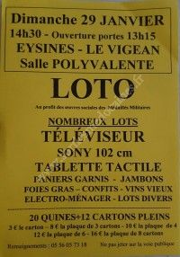 LOTO au profit des oeuvres sociales des Médaillés Militaires