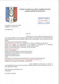 Commémoration du 11 Novembre 2013