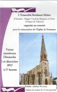 Concert Classique pour la Restauration de l'Eglise de Soussans