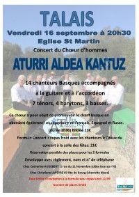 Concert du Choeur d'Hommes Aturri Aldea Kantuz