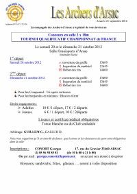 Tir à l'Arc - Tournoi Qualificatif Championnat de France