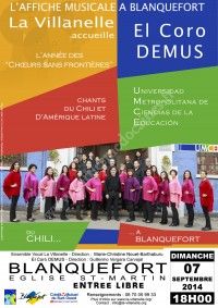 La Villanelle Accueille El Coro Demus