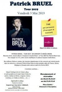 Patrick BRUEL TOUR 2019 départ Médoc