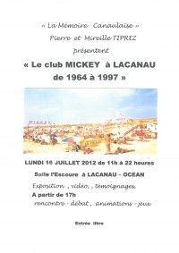 Histoire du Club Mickey à Lacanau