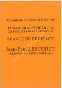 Séance de dédicace Jean-Paul Lescorce