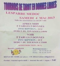 Tournois de Tarot en Donnes Libres