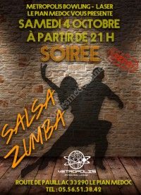 SOIREE GRATUITE ZUMBA-SALSA Au Bowling du Pian Médoc