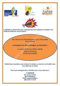 Réunion de Sensibilisation Arnaques et démarchages au domicile