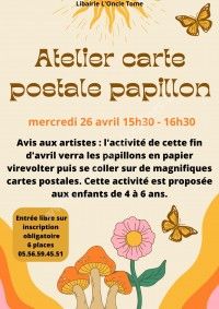 Atelier carte postale papillon