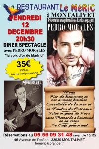 DINER SPECTACLE avec Pedro Morales