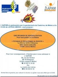 Réunion de Sensibilisation Arnaques et démarchages au domicile