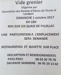 Vide grenier de l'association des parents d'élèves