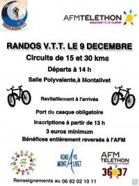 Randos VTT au profit du Téléthon 2017