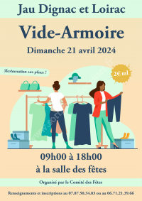 Le vide-armoire du Comité des Fêtes