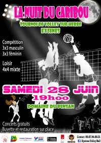 La nuit du Caribou : la nuit du volley sur herbe