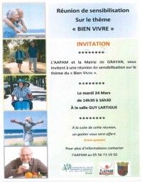 Réunion de Sensibilisation sur le Thème du Bien Vivre