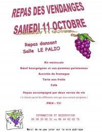 Repas de la Fête des Vendanges