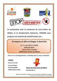 Réunion de Sensibilisation Arnaques et démarchages à domicile