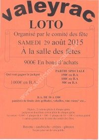 Loto du comité des fêtes de Valeyrac