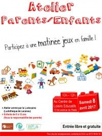 Atelier Parents/Enfants, matinée Jeux
