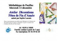 Atelier création autour de noel