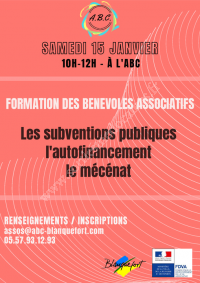 Formation associations : Les subventions publiques
