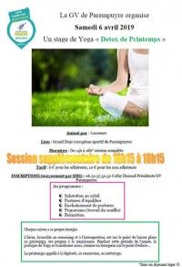 Stage de Yoga Détox de Printemps