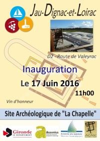 Inauguration du site archéologique de La Chapelle