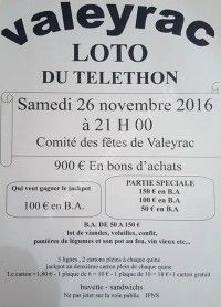 LOTO DU TELETHON A VALEYRAC