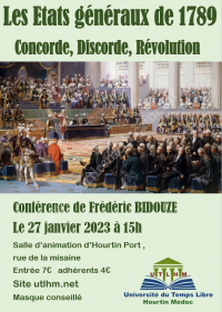 Les états généraux de 1789, concorde, discorde, révolution
