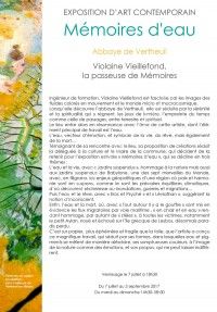 Exposition d'Art Contemporain Mémoires d'eau
