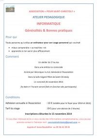 Atelier pédagogique : Informatique