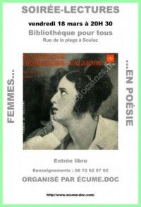 Soirée lecture Les femmes en poésie