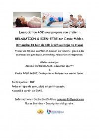 Atelier Relaxation & Bien Etre