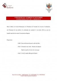 Cérémonies du 11 Novembre 2016