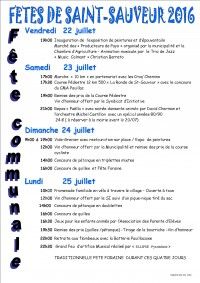 Fêtes de Saint-Sauveur 2016