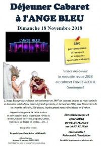 Déjeuner cabaret à l'ANGE BLEU départ du Médoc