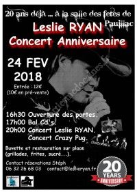 Concert Anniversaire 20 ans du Duo Leslie Ryan