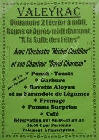 Repas et Après-Midi Dansant